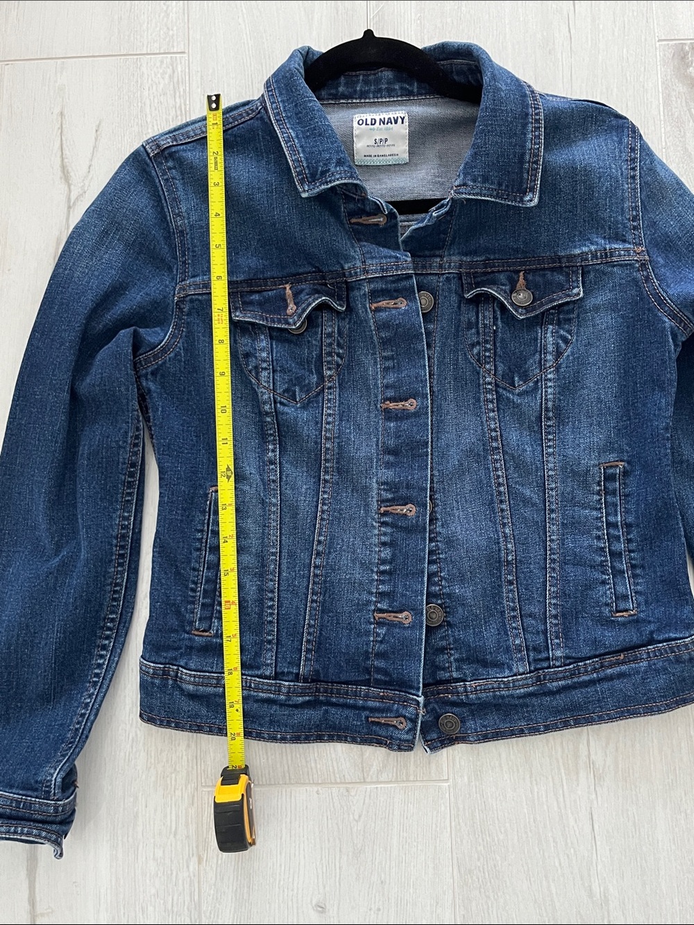 Old Navy Blue Denim Button-Up Classic Jean Jacket - Picture 9 of 13